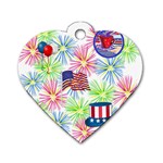 Patriot Fireworks Dog Tag Heart (Two Sided)