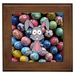 Easter Egg Bunny Treasure Framed Ceramic Tile