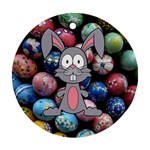 Easter Egg Bunny Treasure Round Ornament