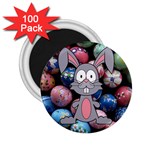Easter Egg Bunny Treasure 2.25  Button Magnet (100 pack)
