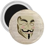 We The Anonymous People 3  Button Magnet