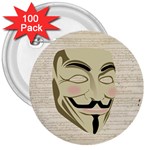 We The Anonymous People 3  Button (100 pack)
