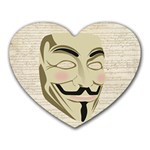 We The Anonymous People Mouse Pad (Heart)