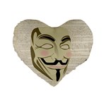 We The Anonymous People 16  Premium Heart Shape Cushion 