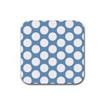 Blue Polkadot Drink Coasters 4 Pack (Square)