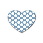 Blue Polkadot Drink Coasters (Heart)