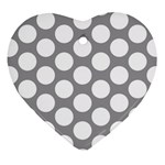Grey Polkadot Heart Ornament