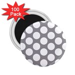 Grey Polkadot 2.25  Button Magnet (100 pack)