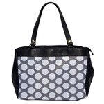 Grey Polkadot Oversize Office Handbag (One Side)