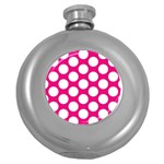 Pink Polkadot Hip Flask (Round)