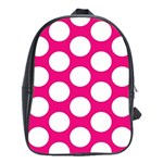 Pink Polkadot School Bag (XL)