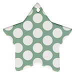 Jade Green Polkadot Star Ornament