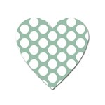 Jade Green Polkadot Magnet (Heart)