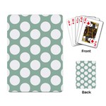 Jade Green Polkadot Playing Cards Single Design