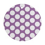 Lilac Polkadot Round Ornament