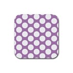 Lilac Polkadot Drink Coasters 4 Pack (Square)