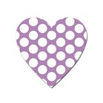 Lilac Polkadot Magnet (Heart)