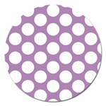 Lilac Polkadot Magnet 5  (Round)