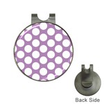 Lilac Polkadot Hat Clip with Golf Ball Marker