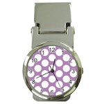 Lilac Polkadot Money Clip with Watch