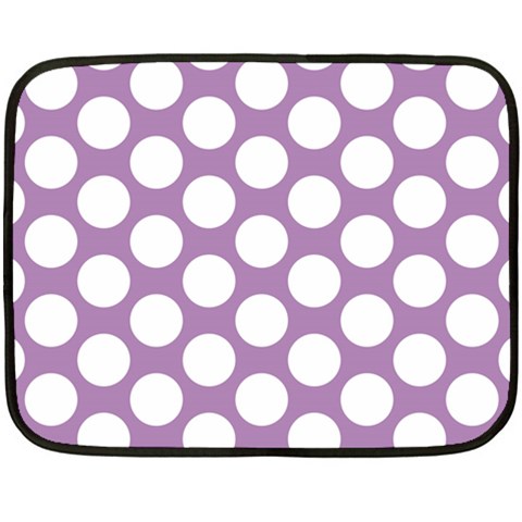 Lilac Polkadot Mini Fleece Blanket (Two Sided) from UrbanLoad.com 35 x27  Blanket Front