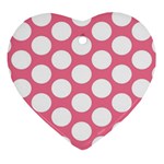 Pink Polkadot Heart Ornament