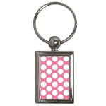Pink Polkadot Key Chain (Rectangle)
