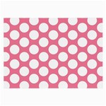 Pink Polkadot Glasses Cloth (Large, Two Sided)