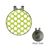 Spring Green Polkadot Hat Clip with Golf Ball Marker