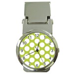 Spring Green Polkadot Money Clip with Watch