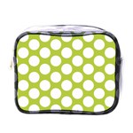 Spring Green Polkadot Mini Travel Toiletry Bag (One Side)
