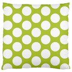 Spring Green Polkadot Large Cushion Case (Two Sided) 