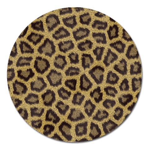 Leopard Magnet 5  (Round) from UrbanLoad.com Front