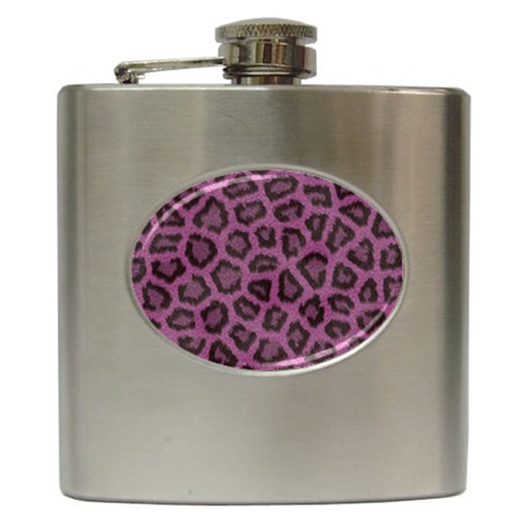 Leopard Hip Flask (6 oz) from UrbanLoad.com Front