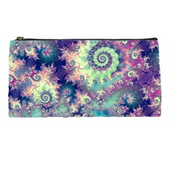 Violet Teal Sea Shells, Abstract Underwater Forest Pencil Case from UrbanLoad.com Front