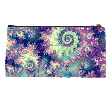 Violet Teal Sea Shells, Abstract Underwater Forest Pencil Case from UrbanLoad.com Back