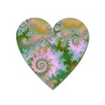 Rose Forest Green, Abstract Swirl Dance Magnet (Heart)