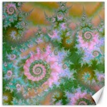 Rose Forest Green, Abstract Swirl Dance Canvas 12  x 12  (Unframed)