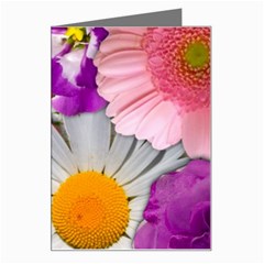 Lovely Flowers, Blue Greeting Card from UrbanLoad.com Left