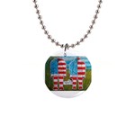 2 Painted Flag Big Foots Everglade Button Necklace