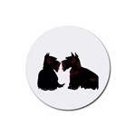Scottish Terriers Rubber Round Coaster (4 pack)