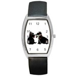 Scottish Terriers Barrel Style Metal Watch