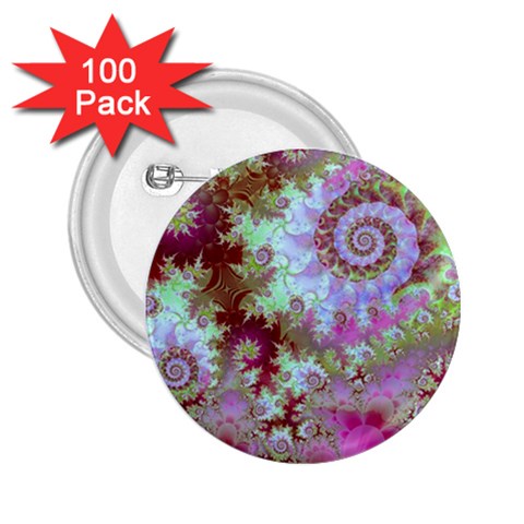Raspberry Lime Delight, Abstract Ferris Wheel 2.25  Button (100 pack) from UrbanLoad.com Front