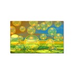 Golden Days, Abstract Yellow Azure Tranquility Sticker 100 Pack (Rectangle)