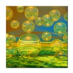 Golden Days, Abstract Yellow Azure Tranquility Face Towel