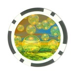 Golden Days, Abstract Yellow Azure Tranquility Poker Chip (10 Pack)