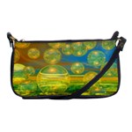 Golden Days, Abstract Yellow Azure Tranquility Evening Bag
