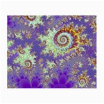 Sea Shell Spiral, Abstract Violet Cyan Stars Glasses Cloth (Small)