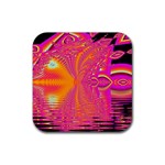 Magenta Boardwalk Carnival, Abstract Ocean Shimmer Drink Coasters 4 Pack (Square)