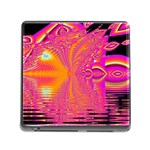 Magenta Boardwalk Carnival, Abstract Ocean Shimmer Memory Card Reader with Storage (Square)